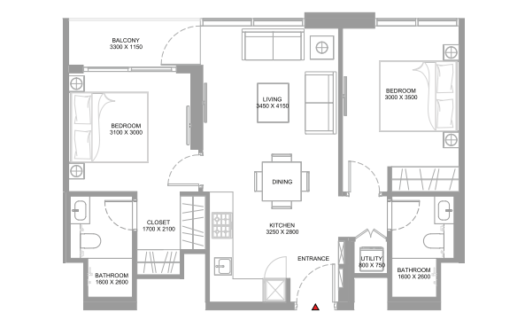 3 Bedrooms Apartment in Starline Beach Residences